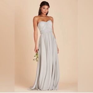 NWT Birdy Grey Grace Convertible Dress in Chiffon Dove Gray